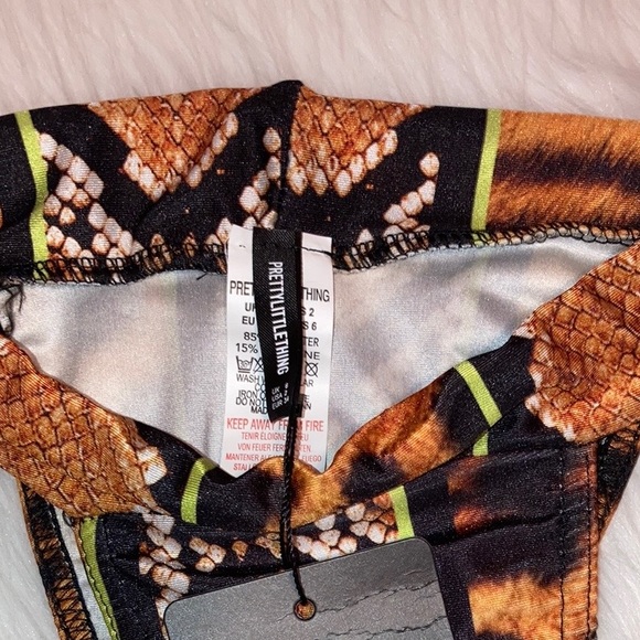 Pretty Little Thing Tiger Print Thong Bikini - Picture 12 of 13